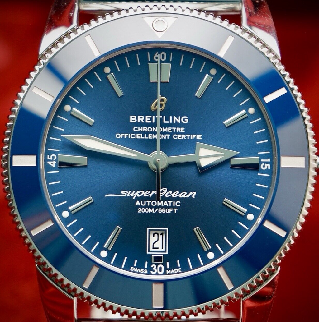 Breitling Superocean Heritage II Blue Dial 46mm Automatic AB2020 Steel Bracelet