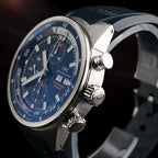 IWC Aquatimer Chronograph - 44mm Cousteau IW378201 - Blue Dial - Wood Inlay