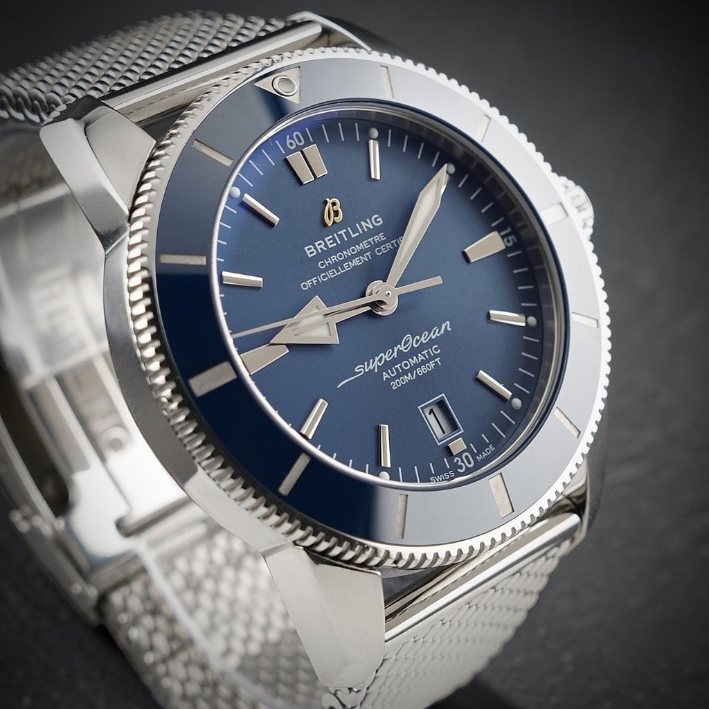 Breitling Superocean AB2020 BLUE 46mm Steel Bracelet, WARRANTY & Box & Docs