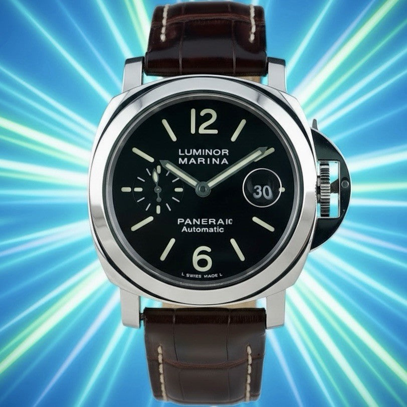 Panerai Luminor Marina PAM00104 Black Dial 44mm FULL SET Triple Box 3 OEM Straps