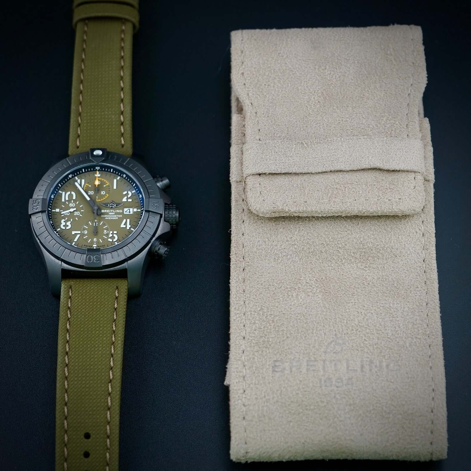 Breitling Avenger Chronograph 45 Night Mission V13317 Green Titanium - FULL SET
