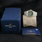 Breitling Chronomat 36 South Sea Two-Tone Gold Green Diamond Gem Bezel U10380