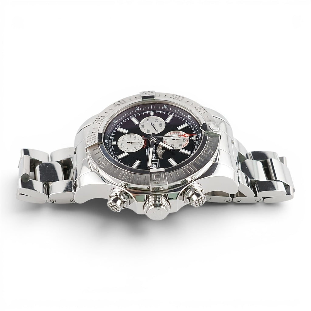 Breitling Super Avenger II 48mm A13371 Black Dial Chrono FULL SET - Extra Strap