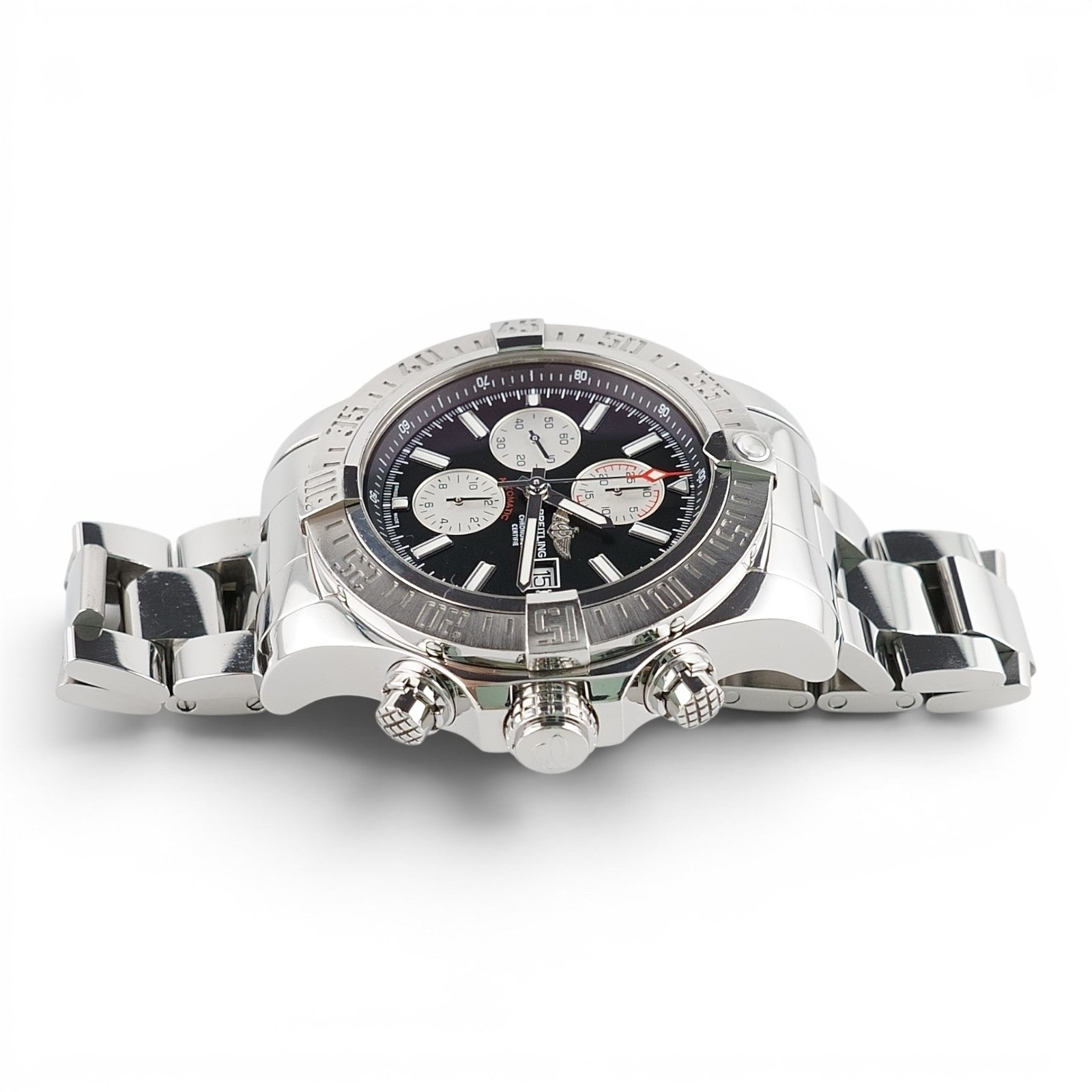 Breitling Super Avenger II 48mm A13371 Black Dial Chrono FULL SET - Extra Strap