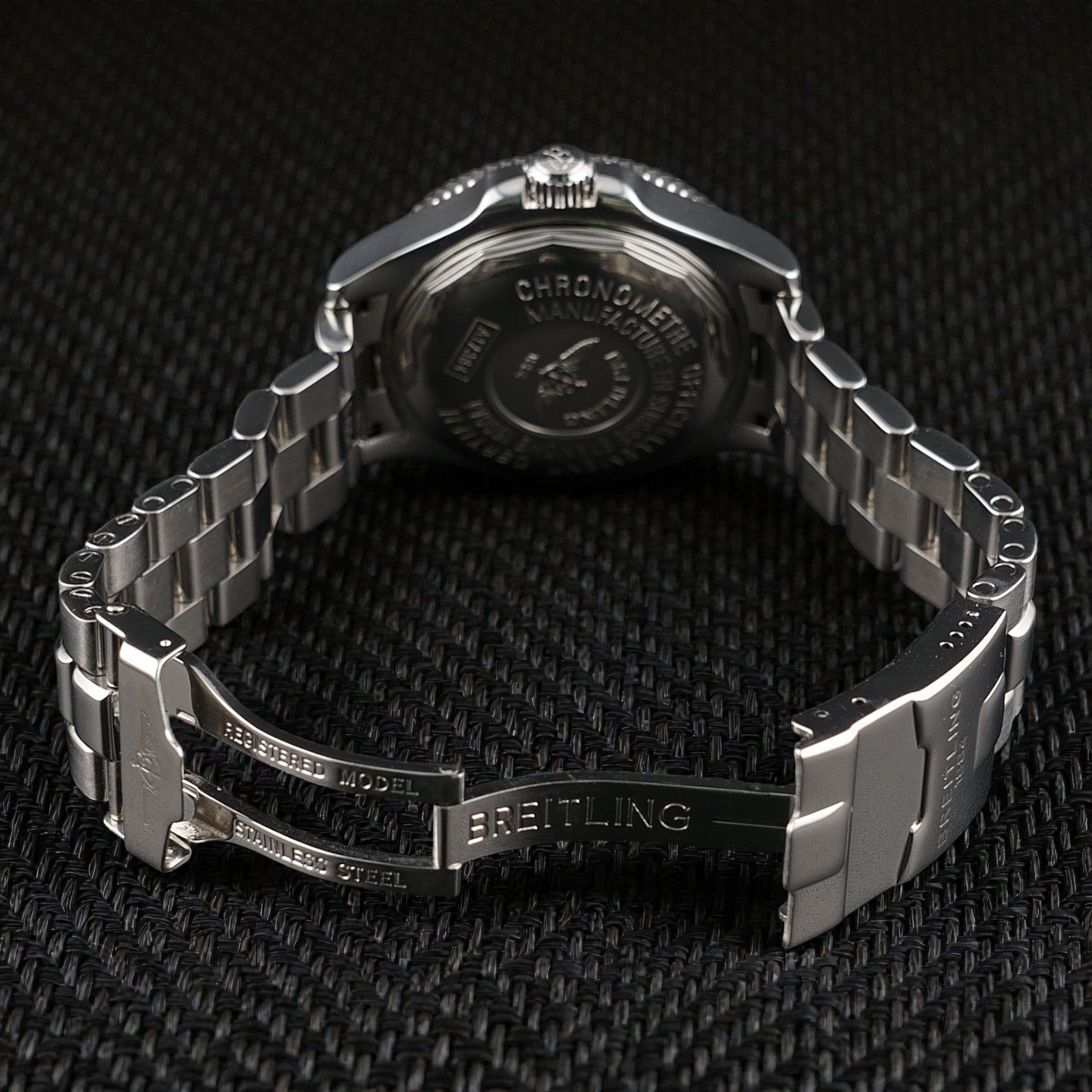 Breitling Superocean 42mm - Black Dial -Steel Bracelet & Extra Strap,  A17364