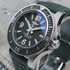 Breitling Superocean A17367 Automatic 44mm Outerknown Green Dial NATO Box & Docs