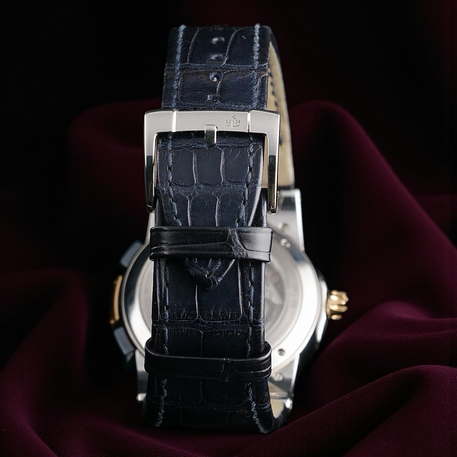 Ulysse Nardin 243-00/42 Executive Dual Time Stainless Steel / Blue Ceramic Bezel