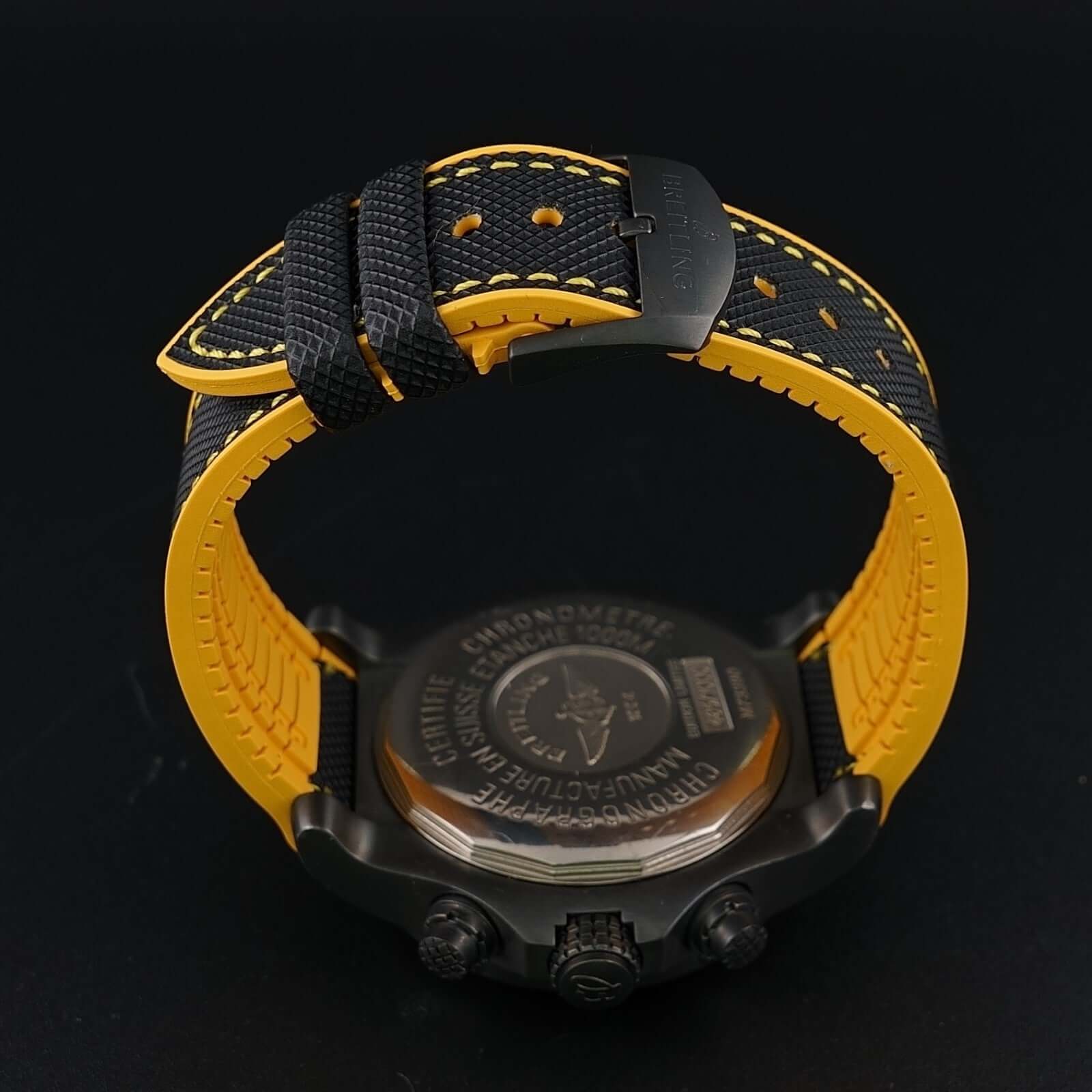 Breitling Avenger Seawolf Blacksteel Chron Limited Ed 1000 Pieces 45m 3 Straps