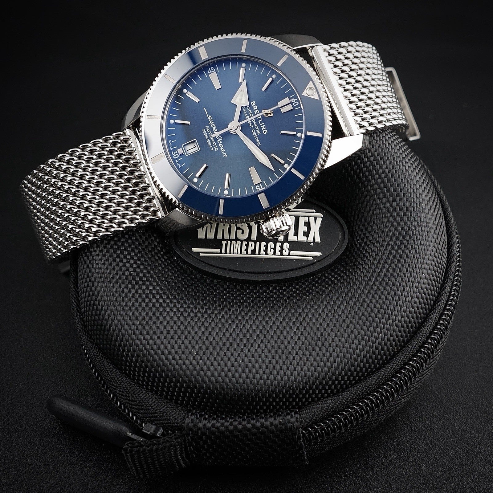 Breitling Superocean AB2020 BLUE 46mm Steel Bracelet, WARRANTY & Box & Docs