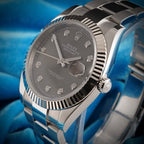 2019 CARD ROLEX DATEJUST 126334 18K GOLD STEEL SLATE FACTORY DIAMOND 41MM -CARD