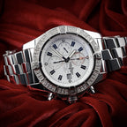 Breitling Super Avenger A13370 | White Dial | 48mm Diamond Bezel | Box & WFT Ext