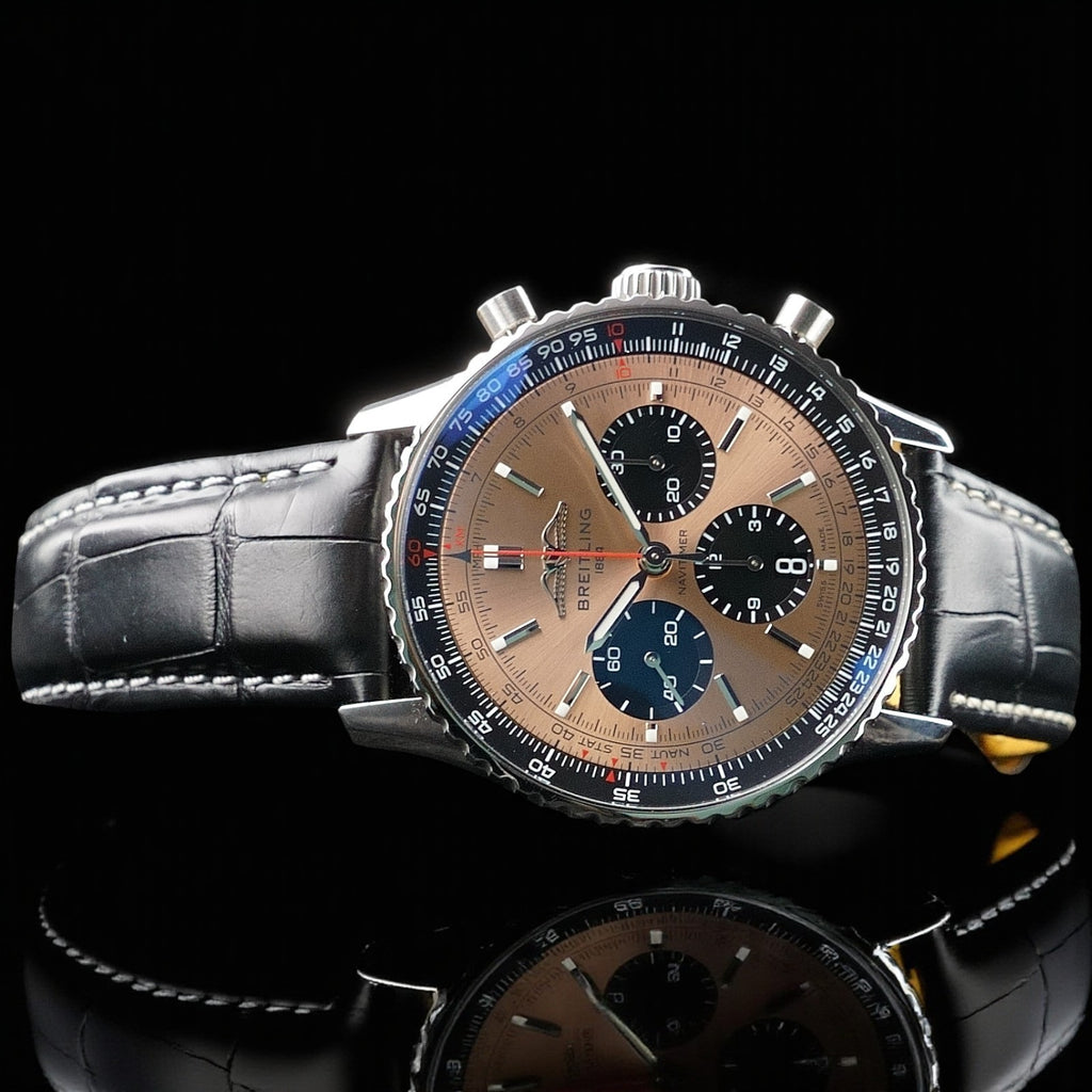 Breitling Navitimer B01 AB0138 43mm Copper/Black Dial, 3 Straps OEM 1YR Warranty