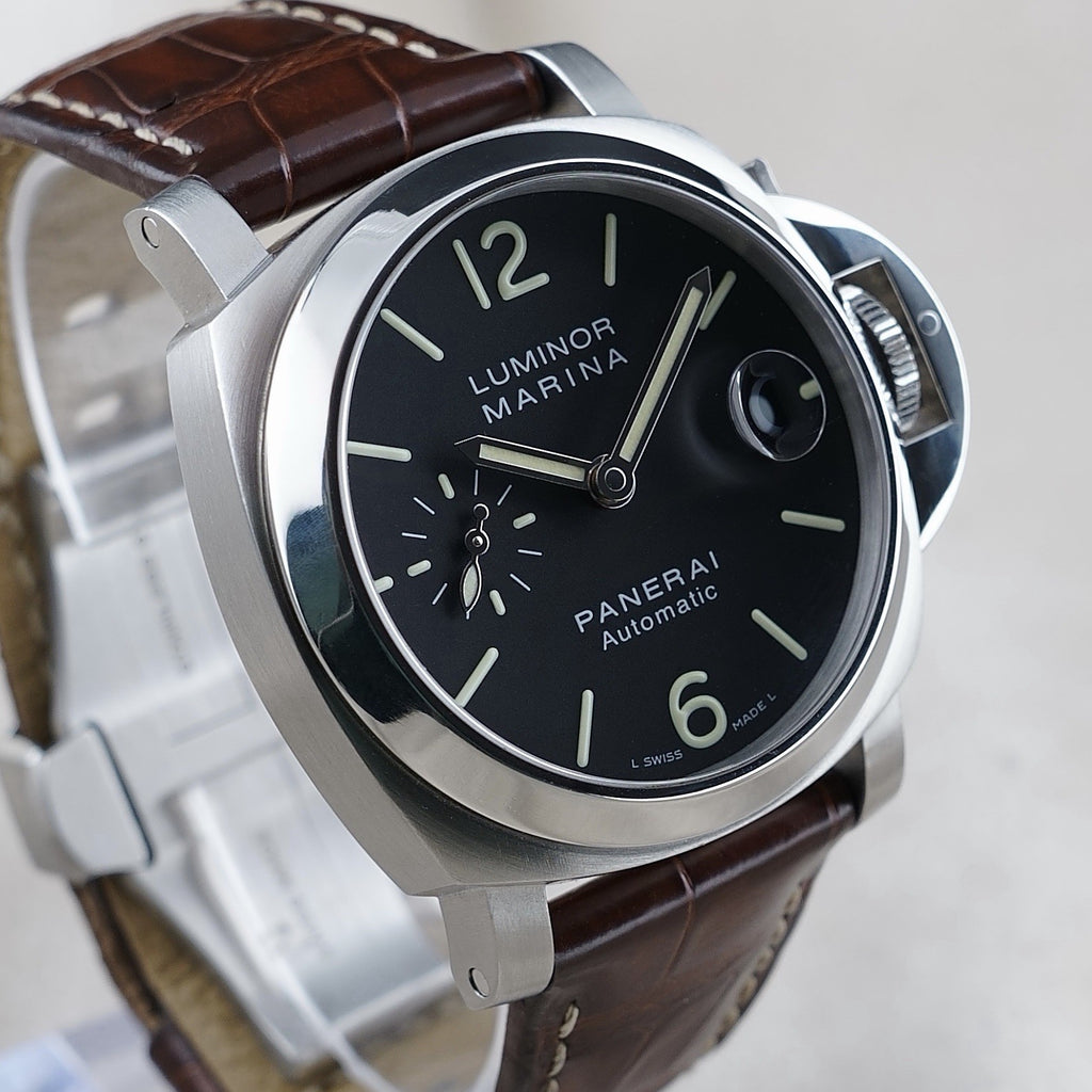 Panerai Luminor Marina 40mm - PAM00048 - Three OEM Straps, Date, Seconds & More