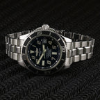 Breitling Superocean 42mm - Black Dial -Steel Bracelet & Extra Strap,  A17364