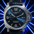 Panerai Luminor GMT - PAM01033 Blue Dial 44mm, Box & Docs -Two Straps, Excellent