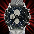 Breitling Chronoliner Y24310 GMT Chrono Reverse Panda Pilot Watch 46mm -Bracelet