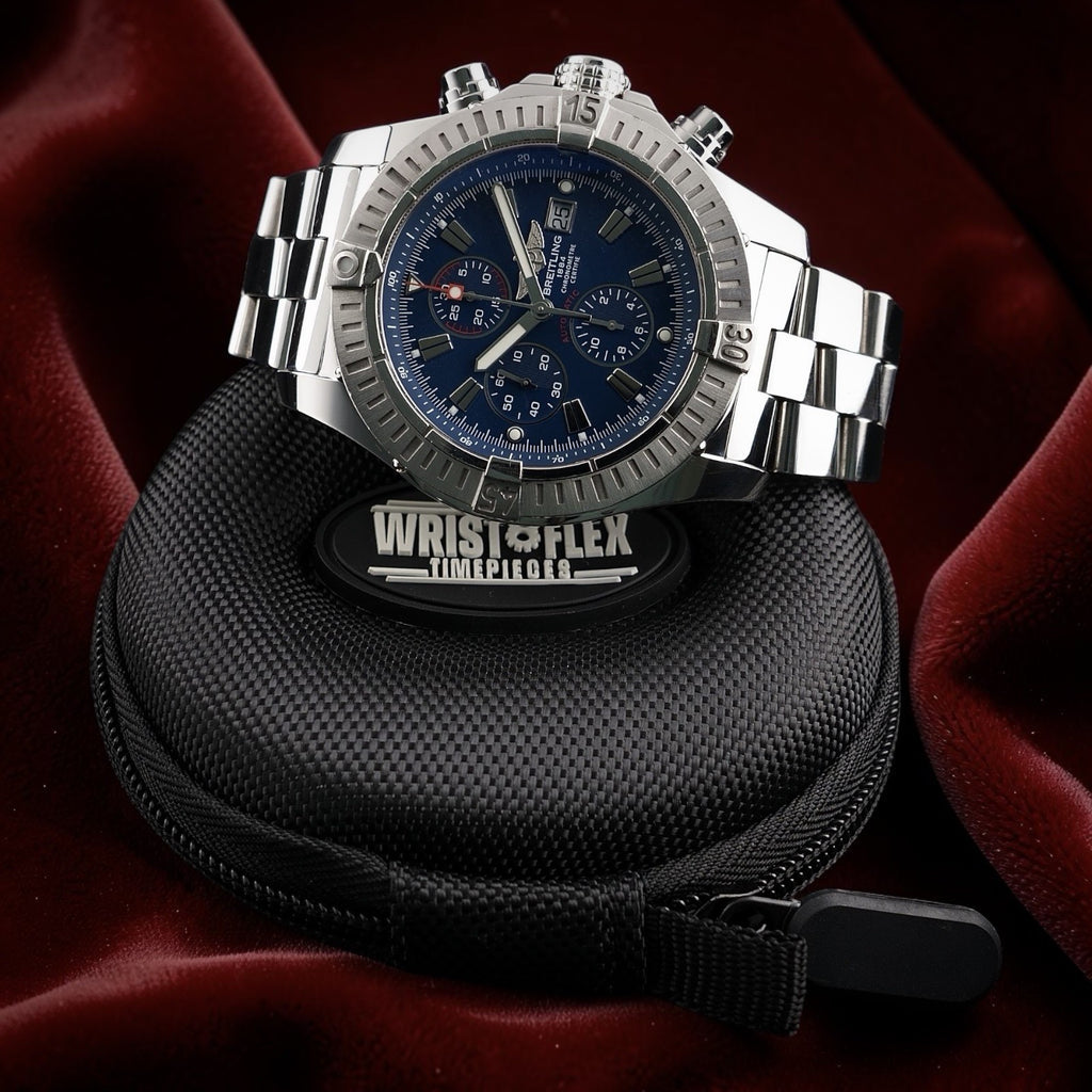 Breitling Super Avenger 48mm, A13370 -Steel Bracelet | Blue Dial | Extra Strap