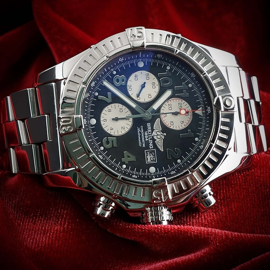 Breitling Super Avenger 48mm A13370 Steel Bracelet & OEM Extra Strap & Buckle