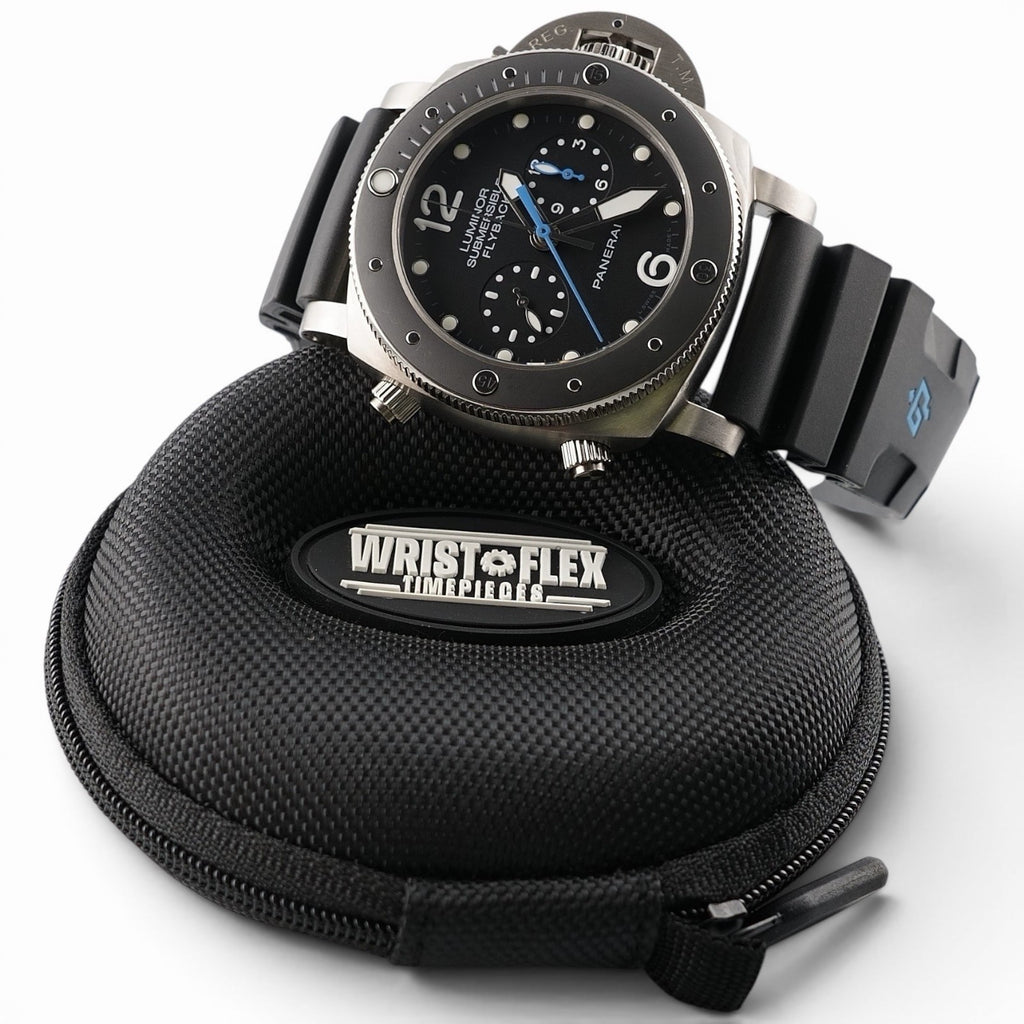 Panerai Luminor Submersible Flyback PAM00615 47mm Titanium Black Dial Box & Docs