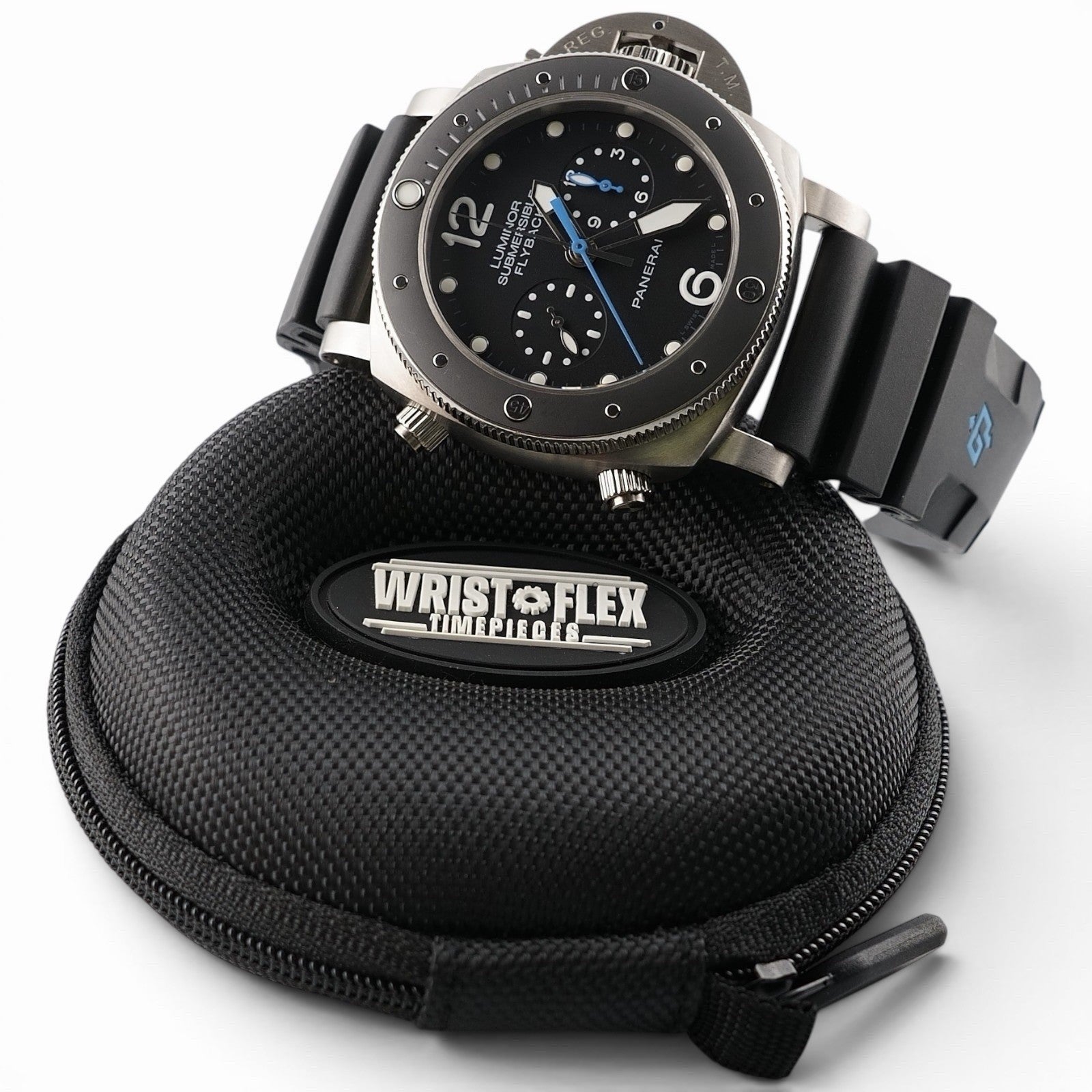 Panerai Luminor Submersible Flyback PAM00615 47mm Titanium Black Dial Box & Docs