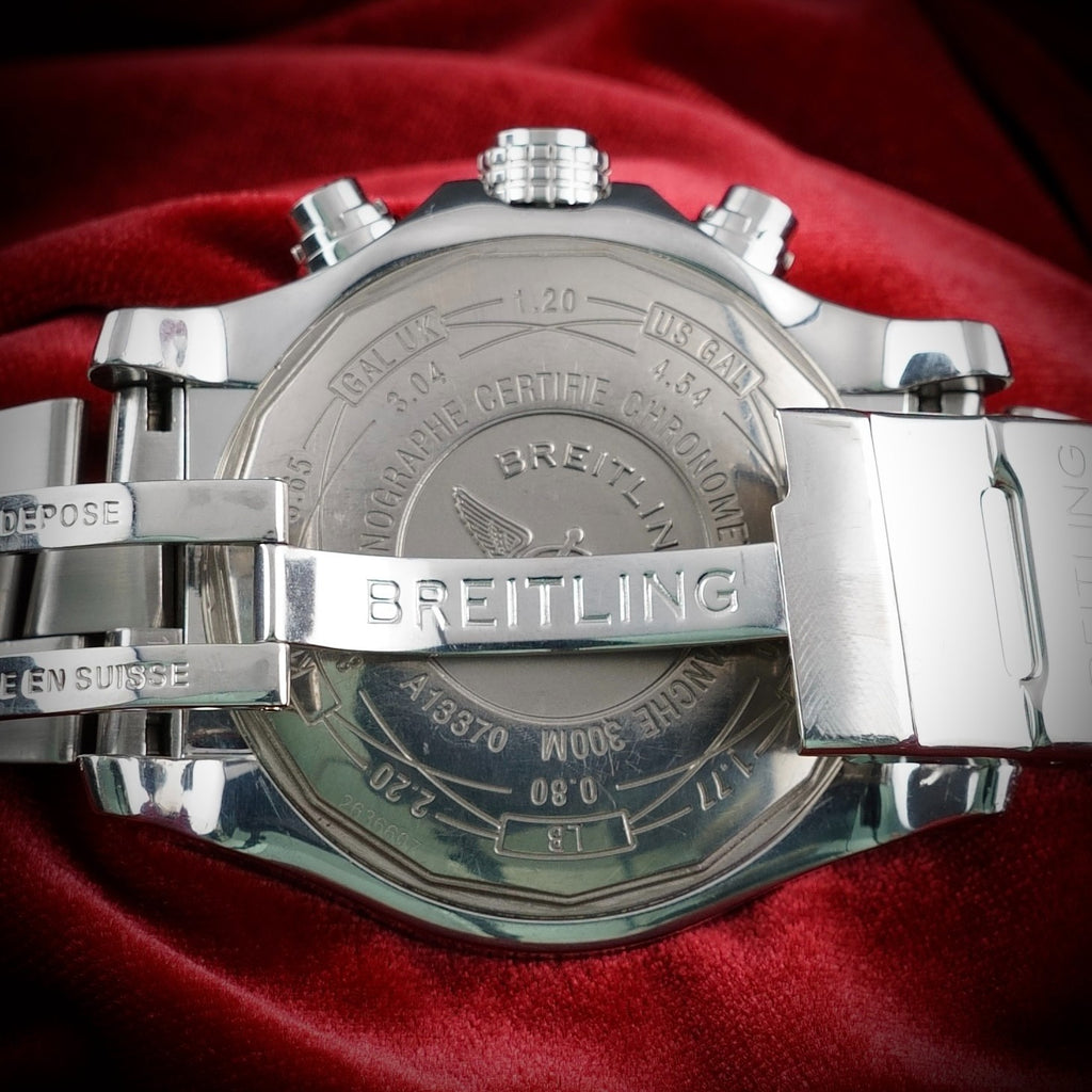 Breitling Super Avenger 48mm A13370 - White Dial Chronograph on Steel Bracelet