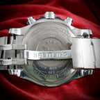 Breitling Super Avenger 48mm A13370 - White Dial Chronograph on Steel Bracelet