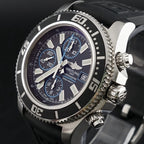 Breitling Superocean Chronograph A13341 Black/Blue Dial Steel Bracelet + Strap