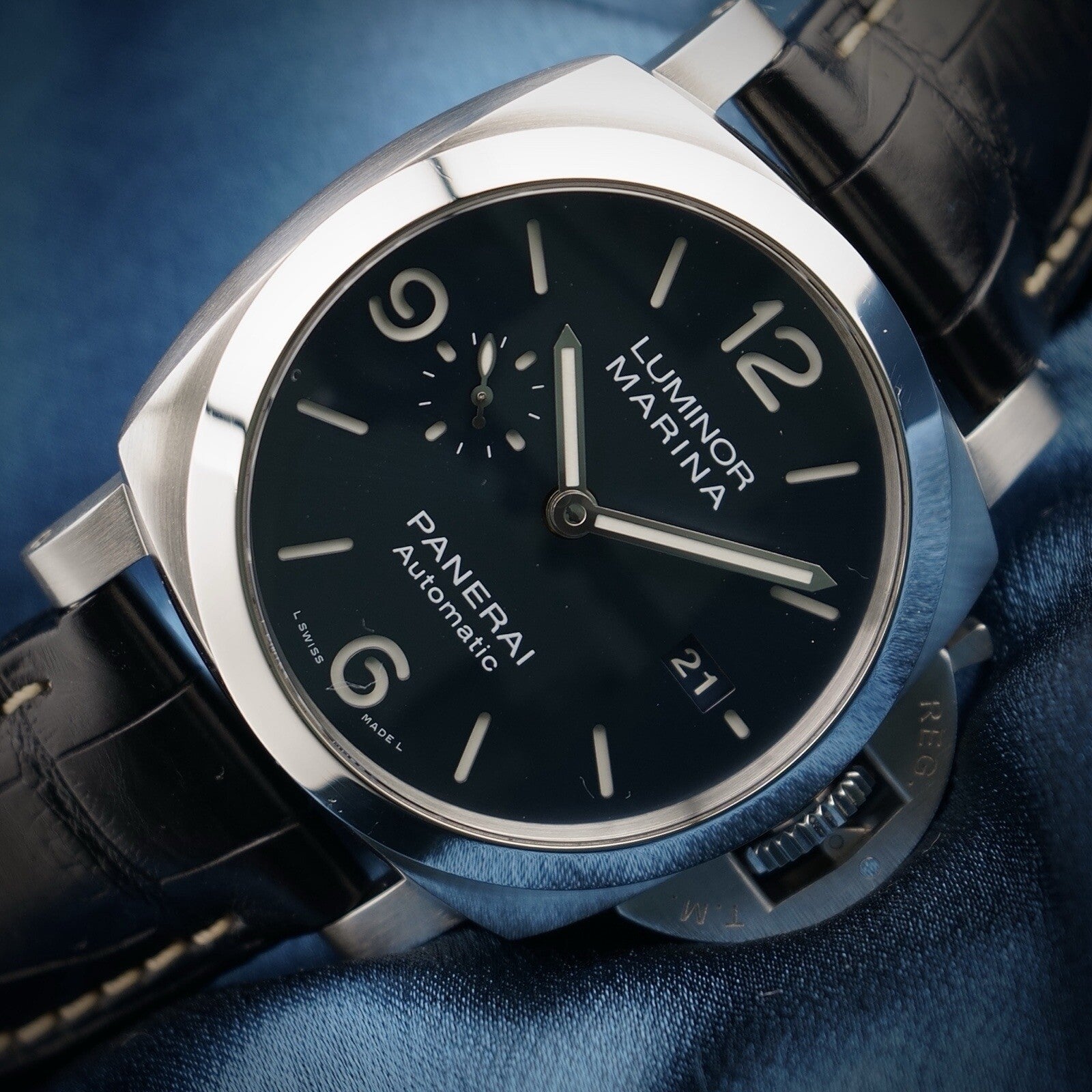 Panerai Luminor Marina 1950 3 Days 44MM PAM01313 -Full Set- PAM1313 & 2 Straps