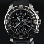 Breitling Superocean Chronograph A13341 Black/Blue Dial Steel Bracelet + Strap