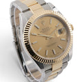 Rolex Datejust 41 - 126333 Fluted Bezel Two Tone Yellow Gold Champagne Full Set
