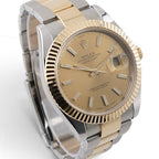 Rolex Datejust 41 - 126333 Fluted Bezel Two Tone Yellow Gold Champagne Full Set