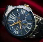 Ulysse Nardin 243-00/42 Executive Dual Time Stainless Steel / Blue Ceramic Bezel