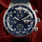 IWC Aquatimer Chronograph - 44mm Cousteau IW378201 - Blue Dial - Wood Inlay