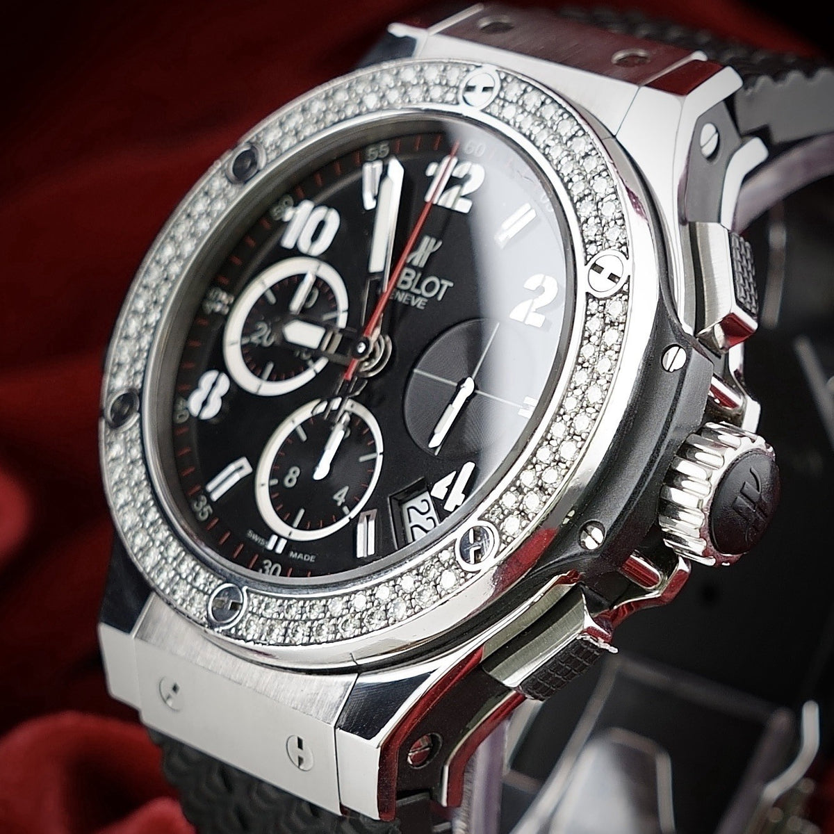 Hublot Big Bang 41mm Steel Diamond Chronograph 341.SX.130.RX.114 - FULL SET