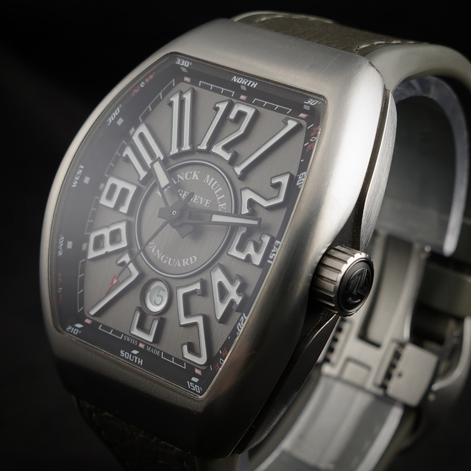 Franck Muller Vanguard TT BR NR V 45 SC DR - Titanium Case - Grey Dial 45mm
