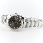 2019 CARD ROLEX DATEJUST 126334 18K GOLD STEEL SLATE FACTORY DIAMOND 41MM -CARD