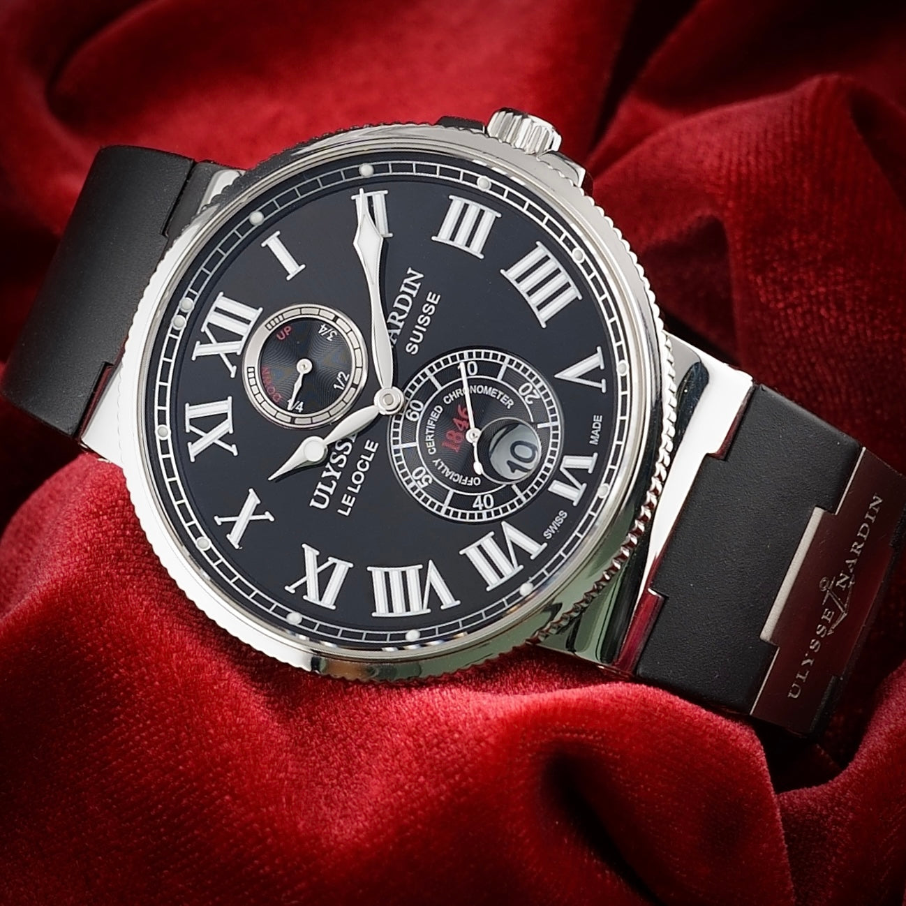 Ulysse Nardin Marine Maxi Chronometer Stainless Steel Black Dial 43mm 263-67