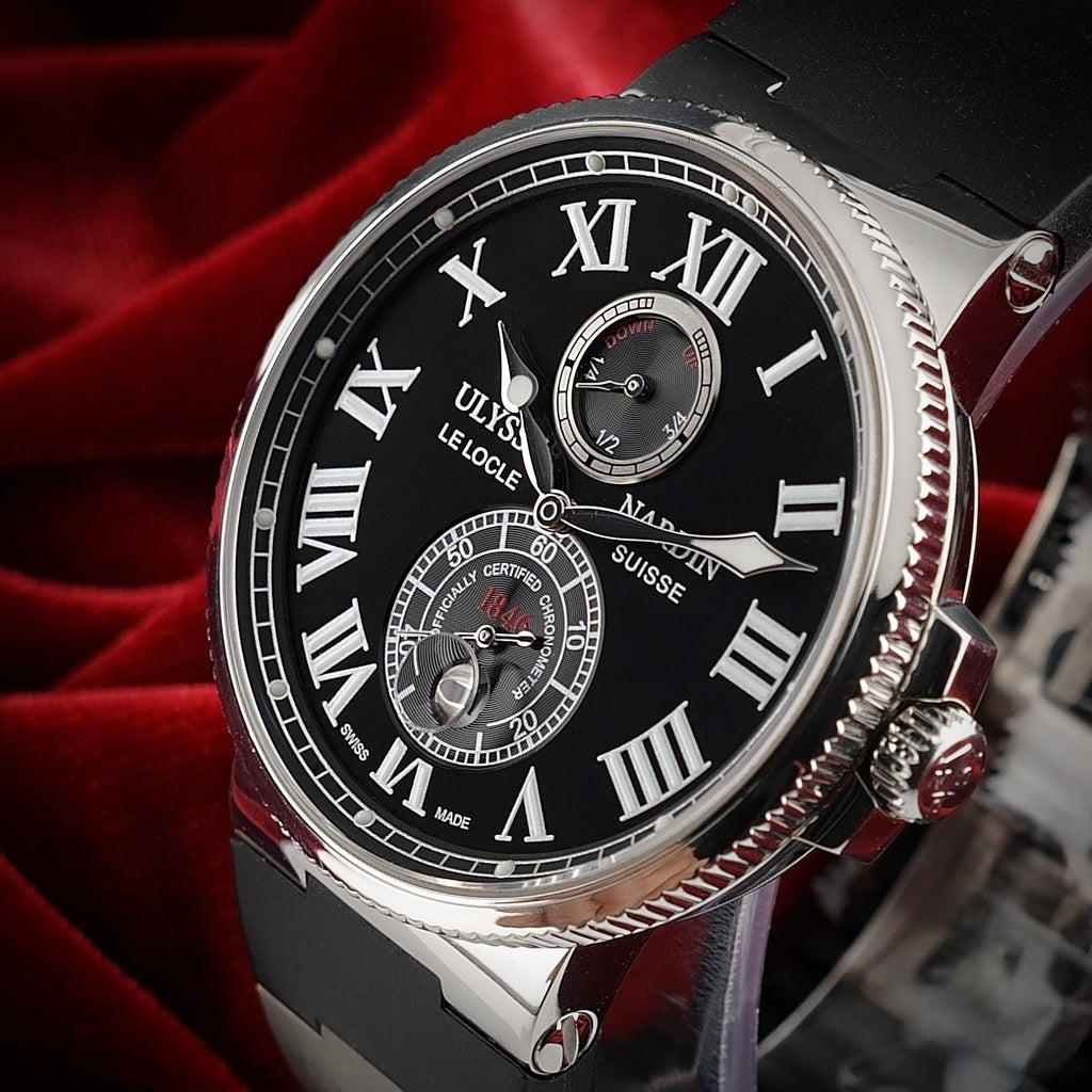 Ulysse Nardin Marine Maxi Chronometer Stainless Steel Black Dial 43mm 263-67