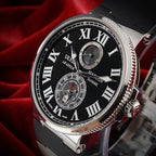 Ulysse Nardin Marine Maxi Chronometer Stainless Steel Black Dial 43mm 263-67