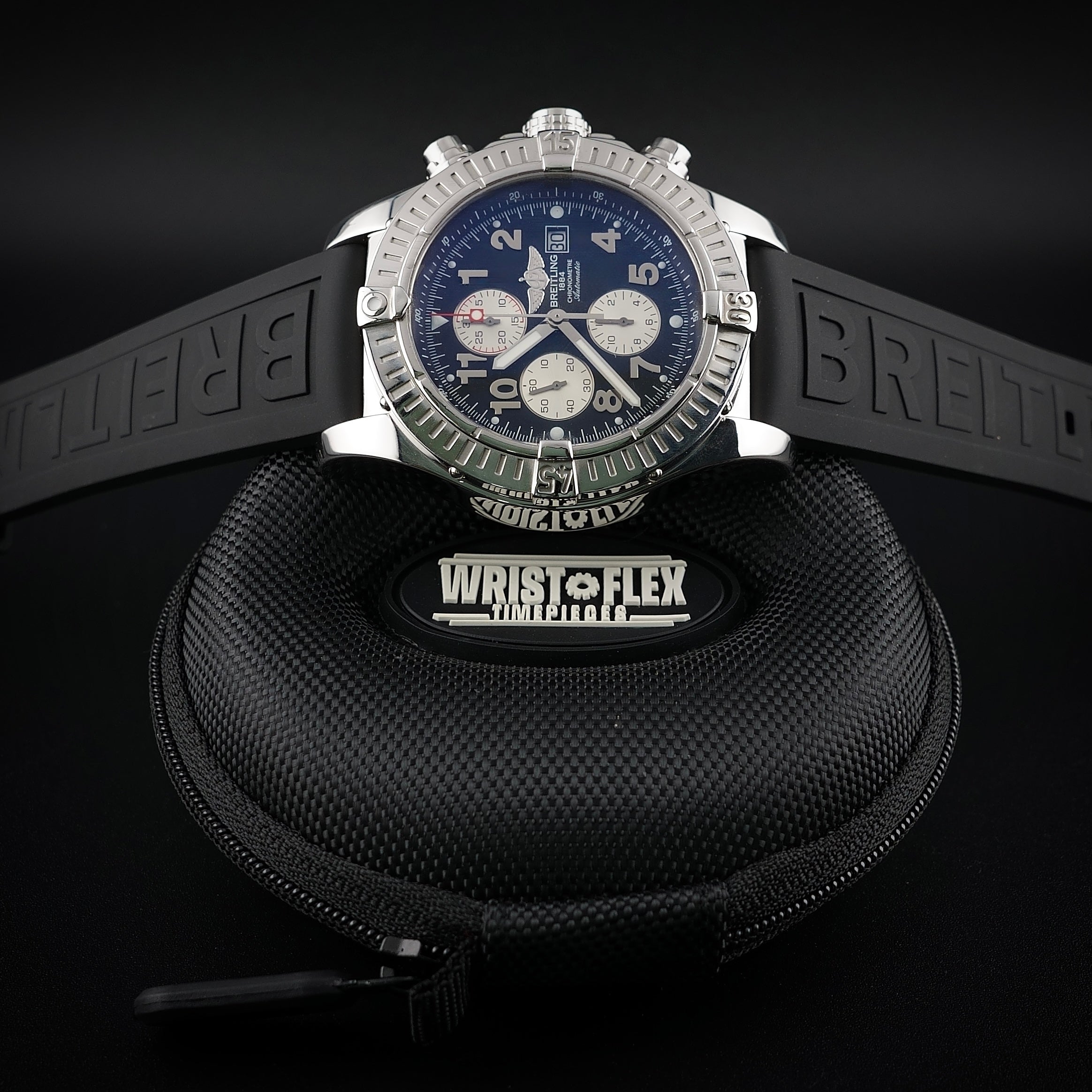 Breitling Super Avenger 48mm A13370 Steel Bracelet & OEM Extra Strap & Buckle