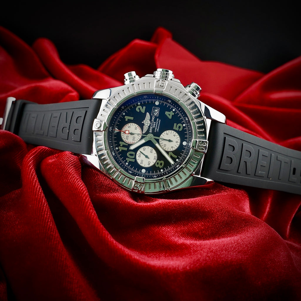Breitling Super Avenger 48mm A13370 Steel Bracelet & OEM Extra Strap & Buckle