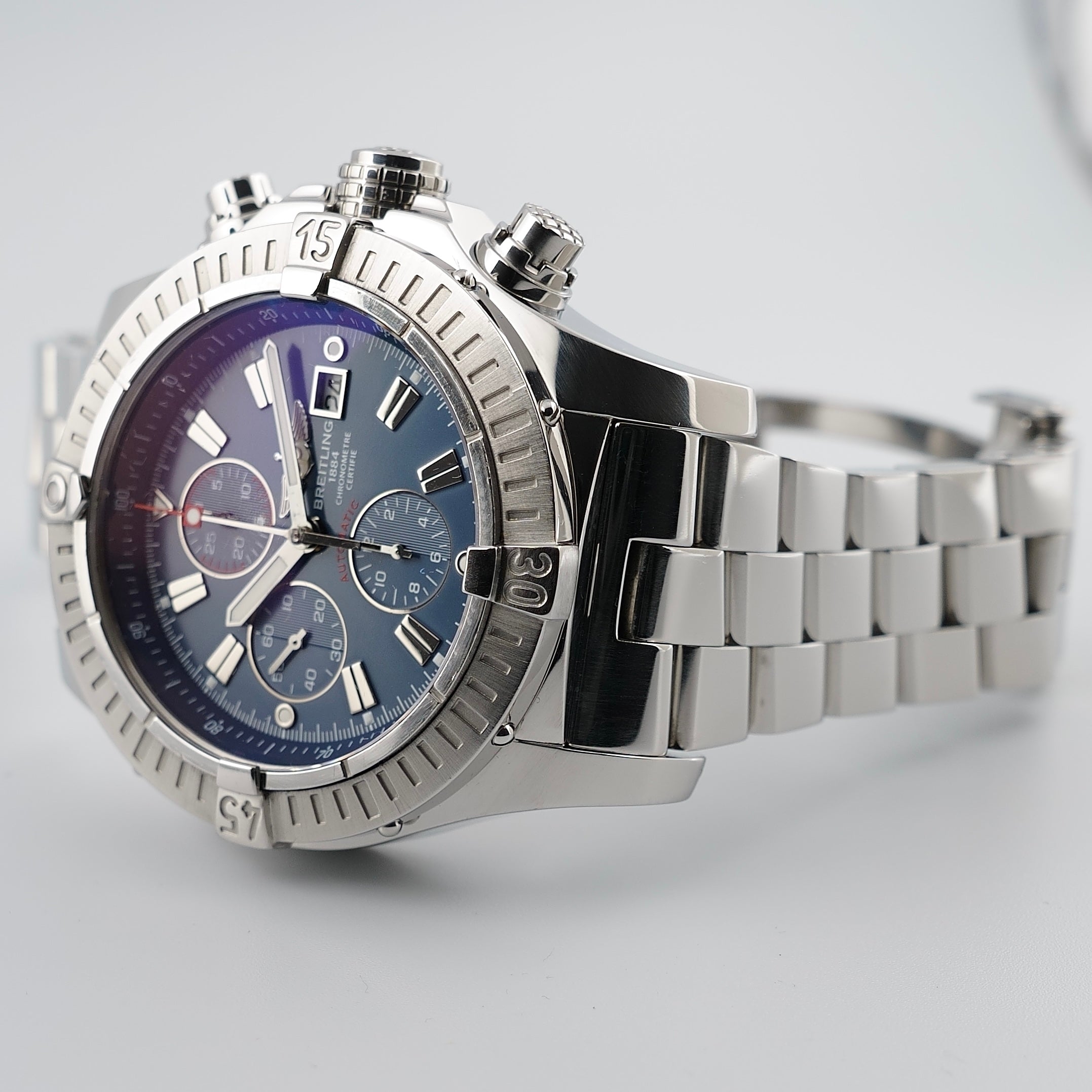 Breitling Super Avenger 48mm, A13370 -Steel Bracelet | Blue Dial | Extra Strap
