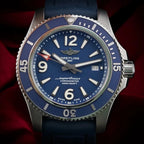Breitling Superocean A17366 Diver Blue Dial 42mm Rubber Strap -FULL SET- Extra's