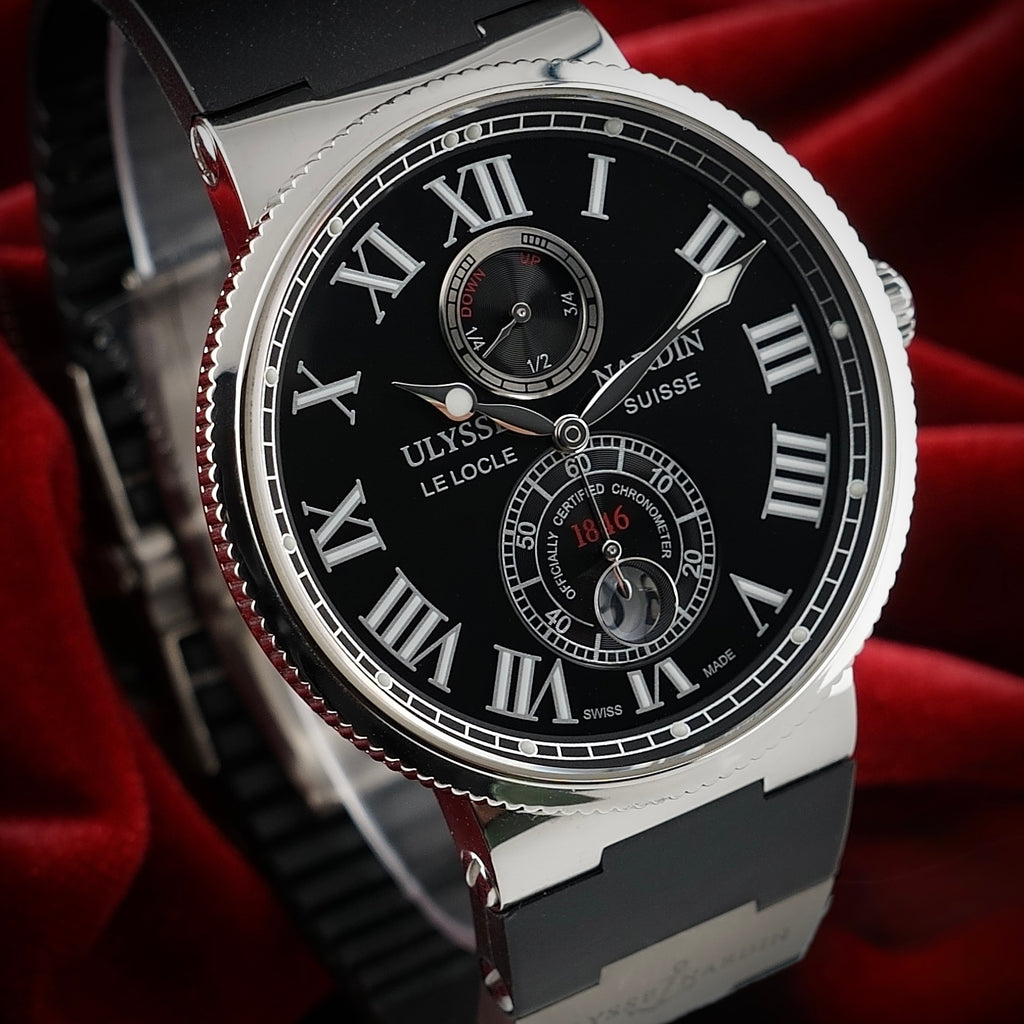 Ulysse Nardin Marine Maxi Chronometer Stainless Steel Black Dial 43mm 263-67