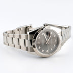 2019 CARD ROLEX DATEJUST 126334 18K GOLD STEEL SLATE FACTORY DIAMOND 41MM -CARD