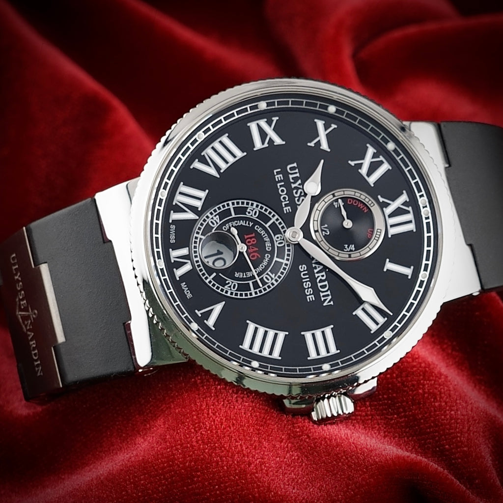 Ulysse Nardin Marine Maxi Chronometer Stainless Steel Black Dial 43mm 263-67