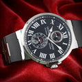 Ulysse Nardin Marine Maxi Chronometer Stainless Steel Black Dial 43mm 263-67