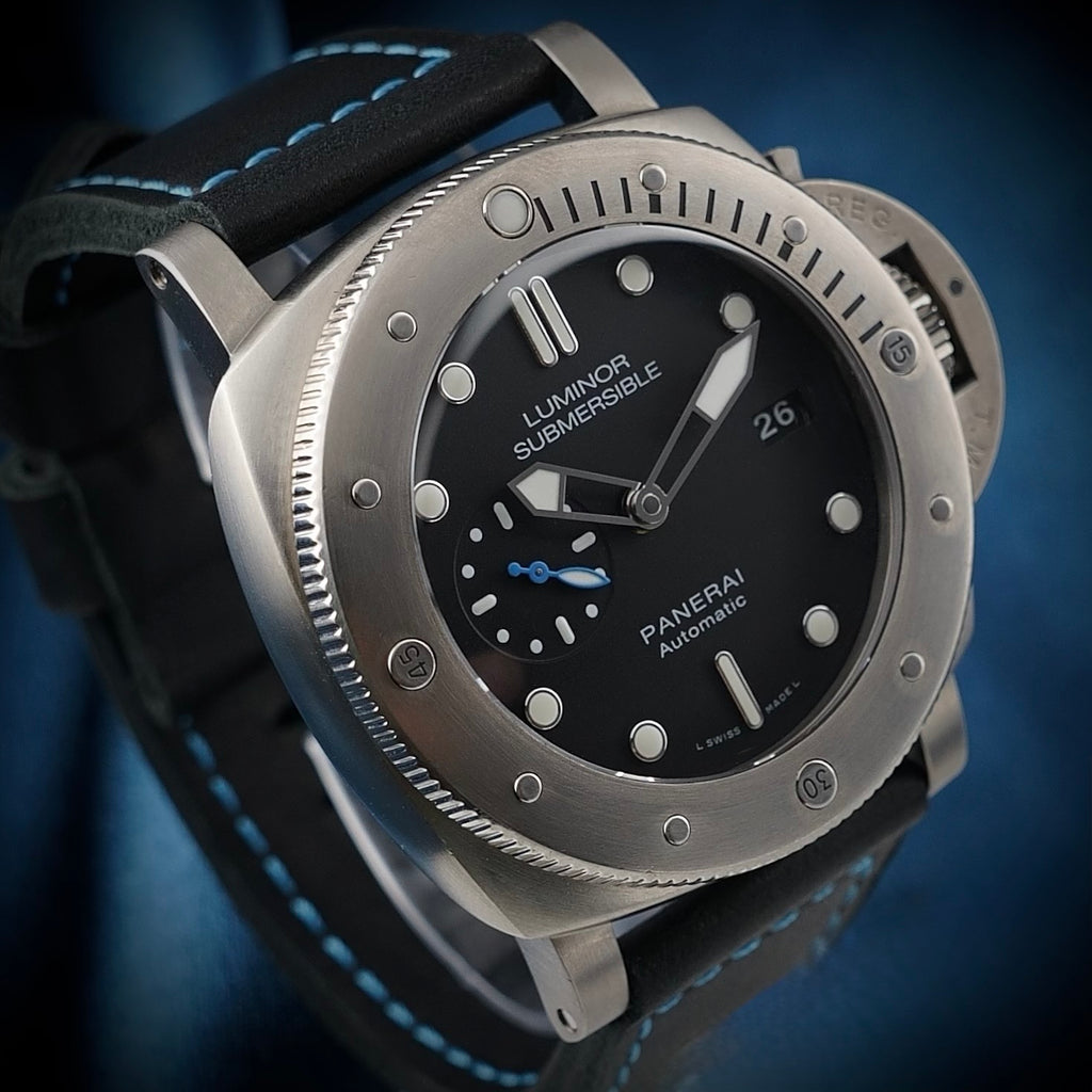 Panerai Luminor Submersible PAM01305 47mm Titanium Automatic FULL SET + 2 Straps