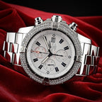 Breitling Super Avenger A13370 | White Dial | 48mm Diamond Bezel | Box & WFT Ext
