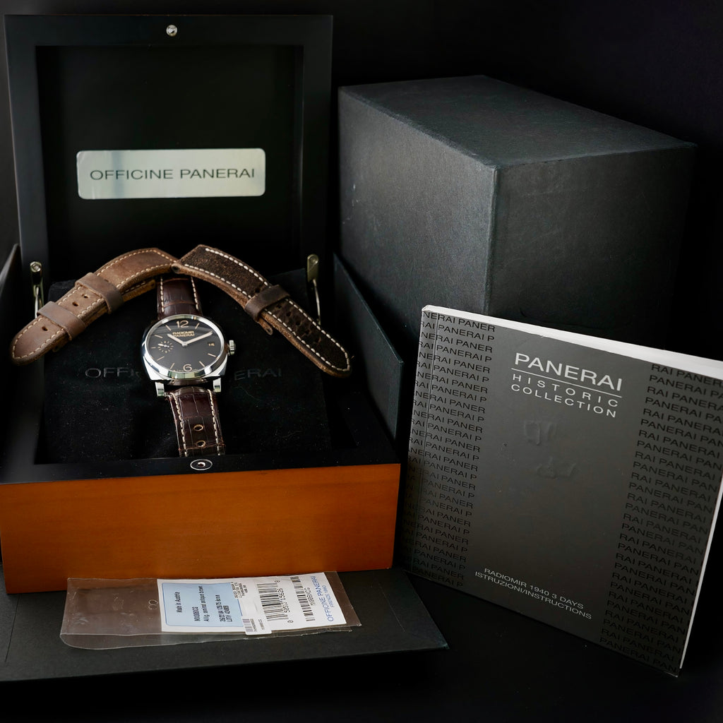 Panerai Radiomir 1940 3 Days Black Dial 47mm - PAM00514 - Extra Straps